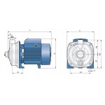 POMPA CENTRIFUGALA DIN OTEL INOXIDABIL AL-RED 135