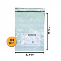 Set 100 bucăți Pungi Curierat FB02+ Cu Buzunar AWB, 225x325+50mm, 60my Set 100 bucăți Pungi Curierat FB02+ Cu Buzunar AWB, 225x325+50mm, 60my