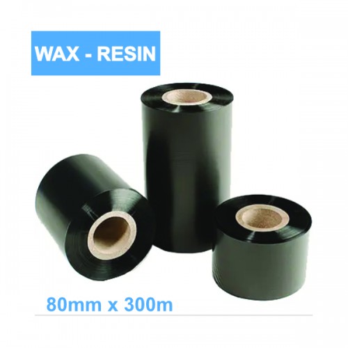 Ribon 80mm x 300m, Ceară - Rășină ( Wax - Resin ), Negru, OUT Ribon 80mm x 300m, Ceară - Rășină ( Wax - Resin ), Negru, OUT