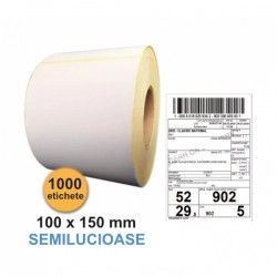 Etichete Autoadezive Semilucioase 100 x 150 mm, Perfor de Rupere, 1000 Etichete / Rolă Etichete Autoadezive Semilucioase 100 x 150 mm, Perfor de Rupere, 1000 Etichete / Rolă