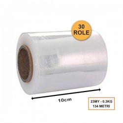 Set 30 Role Folie Stretch Transparentă, 100mm, 23my, 0.3kg, 134ml Set 30 Role Folie Stretch Transparentă, 100mm, 23my, 0.3kg, 134ml