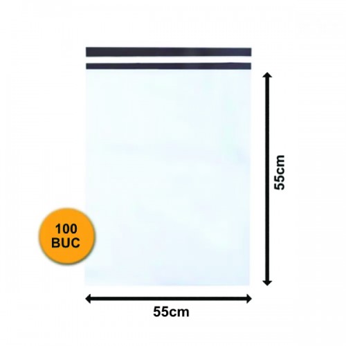 Set 100 bucăți Pungi Curierat FB08, 550x550+50mm, 60my