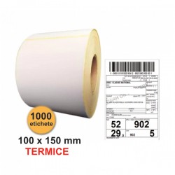 Etichete Autoadezive Termice 100 x 150 mm, Perfor de Rupere, 1000 Etichete / Rolă Etichete Autoadezive Termice 100 x 150 mm, Perfor de Rupere, 1000 Etichete / Rolă