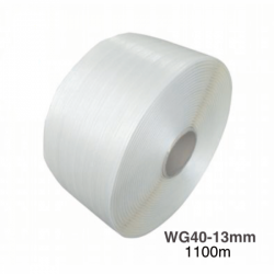 Bandă PES Nețesută Hot Melt 13 mm x 1100 m, 380 kgf, WG40/1100 Bandă PES Nețesută Hot Melt 13 mm x 1100 m, 380 kgf, WG40/1100