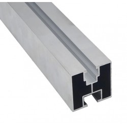 Profil suport panou fotovoltaic tip H 40x40mm - negru anodizat