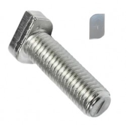 Surub cap T scurt M10x25mm pt profil H, A2