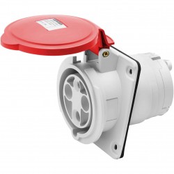 Priza trifazica Gewiss, IP67, incastrata,10°, 3P+N+E, 63A , GW63254H Priza trifazica Gewiss, IP67, incastrata,10°, 3P+N+E, 63A , GW63254H